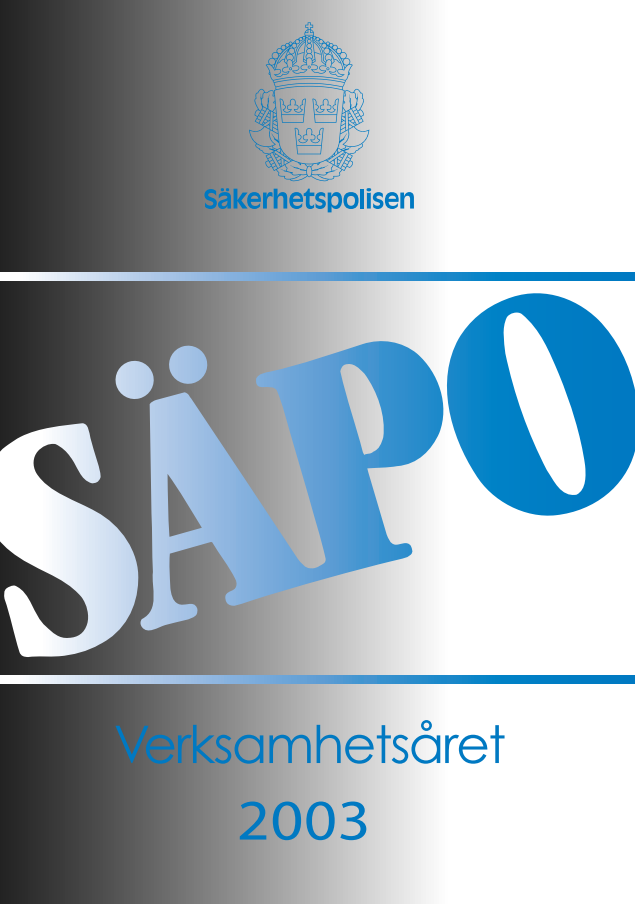 Länk till SÄPO – verksamhetsåret 2003