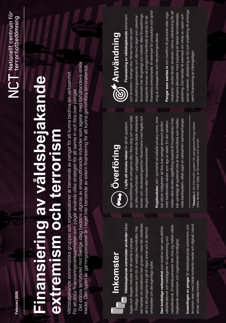 Länk till Finansiering av våldsbejakande extremism och terrorism